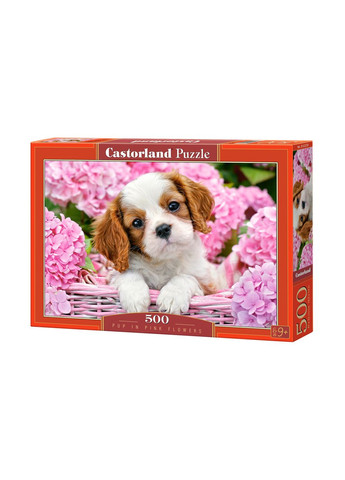 Пазл для дітей "Цуценя в рожевих квітах" (B52233) Castorland (290841331)