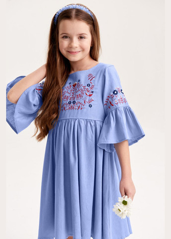 Платье с вышивкой "Зайчики" 110 MEREZHKA (290849527)