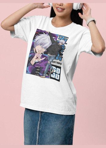 Футболка женская Аниме "Магическая битва" белая Mishe - (307795626)