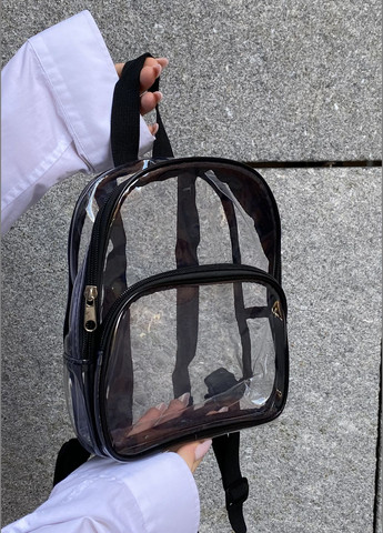 Женский рюкзак прозрачный маленький черный No Brand (285751782)