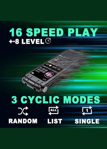 Професійний цифровий диктофон з шумозаглушенням та лінійним входом GS-R58, 8 Гб пам'яті (101148-8) Savetek (346600274)