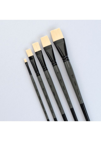 Кисть синтетика плоская TERRA 1608F №0 длинная ручка ROSA Роса (362586900)