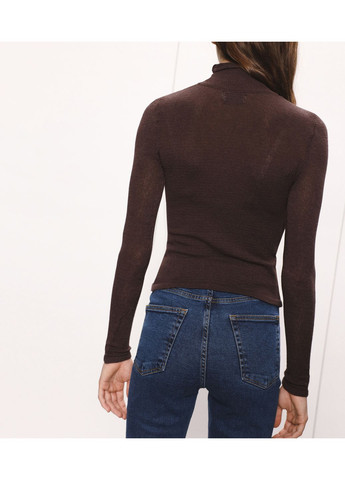 Темно-коричневий демісезонний джемпер в'язаний 2101 Papaya