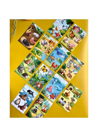 Настільна розвиваюча гра "Лото: у світі тварин" (ПСФ046) PSF046, 48 фігурних фішок Ubumblebees (334160434)