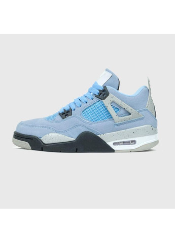 КРОССОВКИ ЖЕНСКИЕ NIKE AIR JORDAN 4 UNIVERSITY BLUE НАЙК АИР ДЖОРДАН No Brand чёрные демисезоны (367166779)
