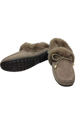 Короткі черевики мокасини жіночі зимові, натуральна замша з хутром No Brand (323459911)