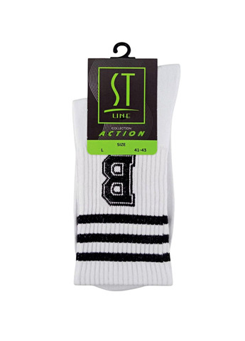 Чорні шкарпетки з високою резинкою демісезонні преміум тм ST LINE малюнки (324262181)