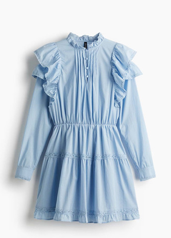 Світло-блакитна святковий сукня H&M однотонна