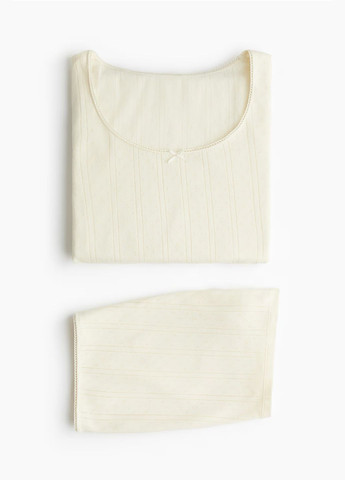 Кремова всесезон ажурна піжама H&M з 2Х частин