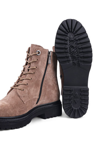 Осенние женские ботинки nh47x-966l-c1244r бежевый велюр Attizzare тканевые