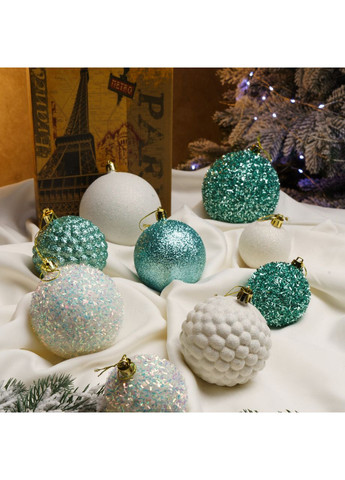 Набор елочных игрушек шаров SGX "Блеск" 40 шт.. Подарочный набор новогодних шаров Шарики на елку Yalynkar (366964392)