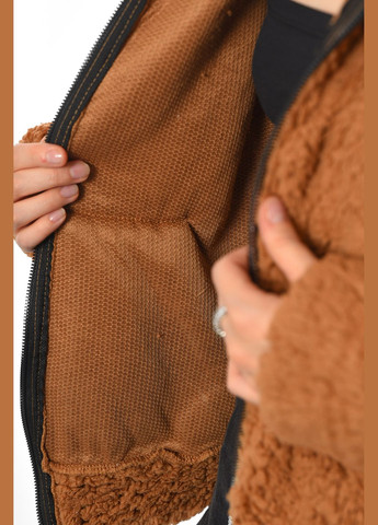 Худі жіноче тедді коричневого кольору Let's Shop (304609888)