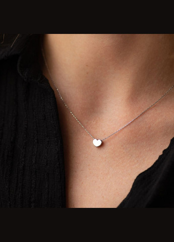 Кольє Сердечко в білому золоті кол01253 38 Oniks (264644392)