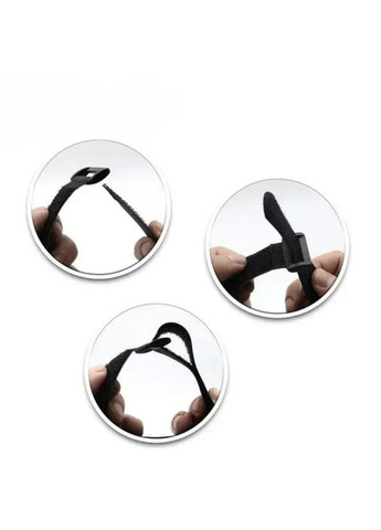 Фиксатор кабеля стрепи нейлоновые стяжки держатель для провода велосепеда удочек липучка 5 шт Черный Neon (340276184)