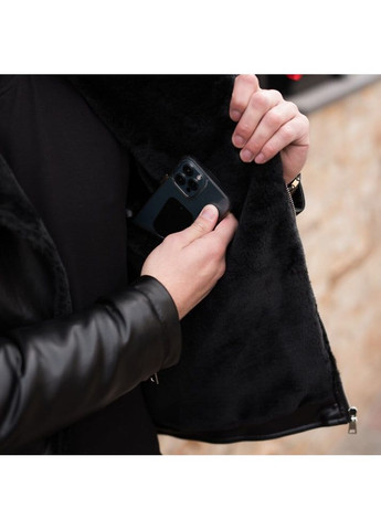 Чорна зимня куртка winter jacket v6 black чорний Pobedov