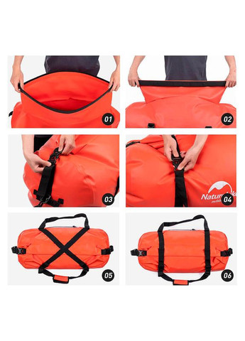 Дорожная сумка гермобаул NH20FSB03 60 л Красная (6927595744284) Naturehike (322207002)