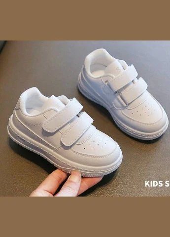 Білі легенькі кеди на двох липучках No Brand