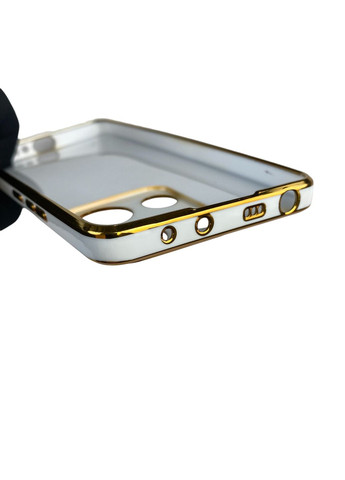 Чехол для Redmi Note 13 4G с кольцом MagSafe с золотой окантовкой на редми нот 13 белый gs1 Xiaomi (366229439)