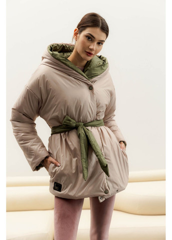 Оливкова демісезонна двостороння куртка 2091.5447 Seventeen