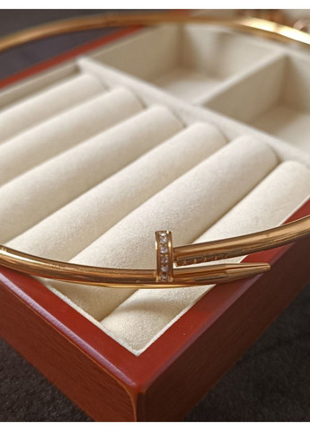 Колье-гвоздь женское из медицинской стали золотистое с камнями No Brand (368713766)