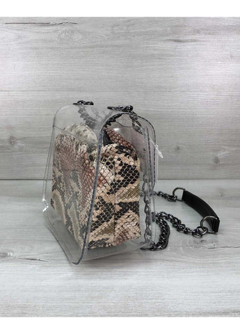 Cумка «Селена» с бежевой косметичкой (никель) WeLassie (315688357)