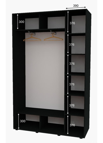 Шафа-купе дводверна 160*45*250 Антрацит ДСП/Дзеркало з піскострумним малюнком Алекса (360440156)