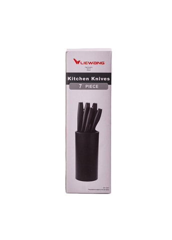 Набор кухонных ножей с подставкой 6 предметов, белый TS Kitchen HP1851057 No Brand белые,