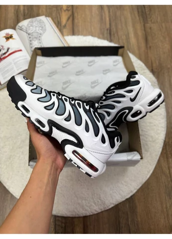 Білі літні кросівки nike air max plus drift white-black найк аір макс плюс No Brand