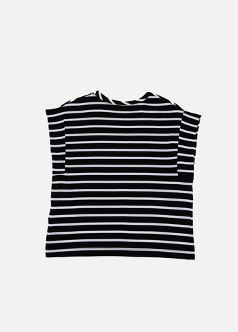 Черная летняя футболка с коротким рукавом для девочки цвет черный цб-00246524 First Kids