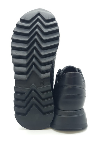 Черные всесезонные женские кроссовки черные кожаные mr-13-1 23,5 см (р) Morento