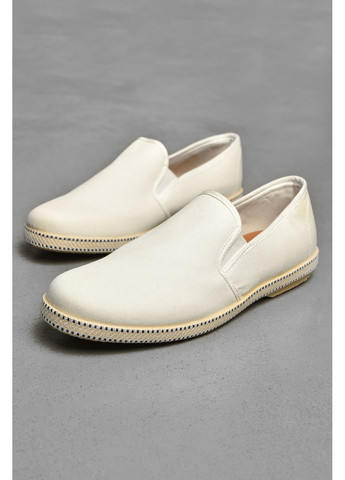 Мокасини чоловічі білого кольору текстиль Let's Shop (365410059)