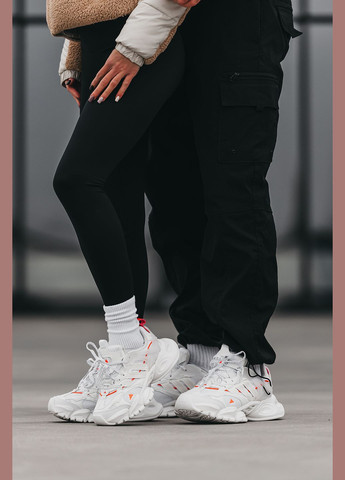 Кроссовки женские и мужские Adidas Vento XLG white orange | Адидас Венто белые оранжевые No Brand белые всесезоны (315018939)