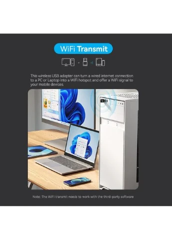 Адаптер USB Wi-Fi Dual Band Adapter 2.4G/5G Black (KDSB0) (KDSB0) Vention Wi-Fi Dual Band 2.4G/5G (357472116)