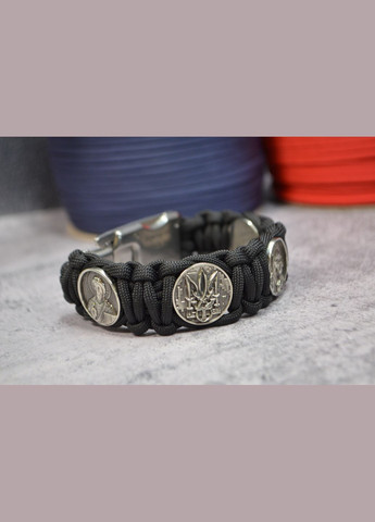 Браслет с гравировкой и образами Девы Марии Иисуса Христа Архангела Михаила и гербом Украины из мельхиора No Brand (355796137)