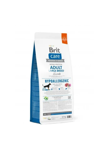 Сухий корм для дорослих собак великих порід Dog Hypoallergenic Adult Large Breed з ягням 12 кг Brit Care (399751307)