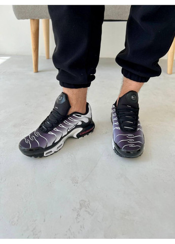 КРОССОВКИ ЖЕНСКИЕ NIKE TN BLACK WHITE НАЙК АИР МАКС ТН ПЛЮС No Brand чёрные демисезоны (368854834)