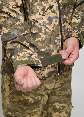 Куртка-ветровка мужская дюспо пиксель с липучками UKM (341538677)