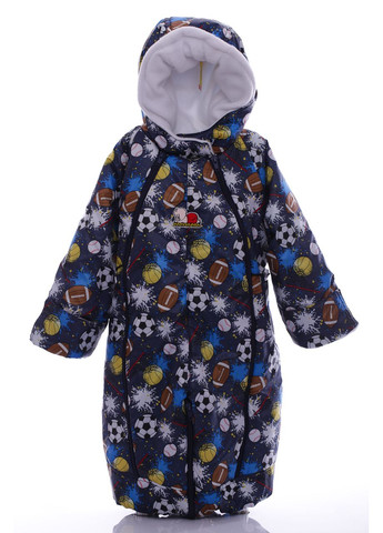 Комбінезон Трансформер для хлопчика на флісі Футбол синій 86 см (44901) BABYKROHA (297198068)