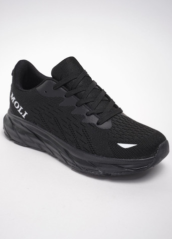 Черные демисезонные кроссовки спорт a050-1 текстиль черный норма 342948 Power