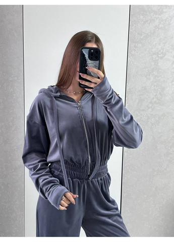 Велюровый костюм с капюшоном и вырезами для пальцев на рукавах Замеры в описании DK/DL Мода без кордонів (361929501)