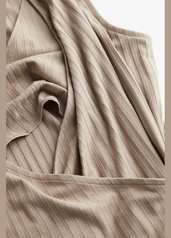 Бежевое повседневный платье для кормящих H&M однотонное