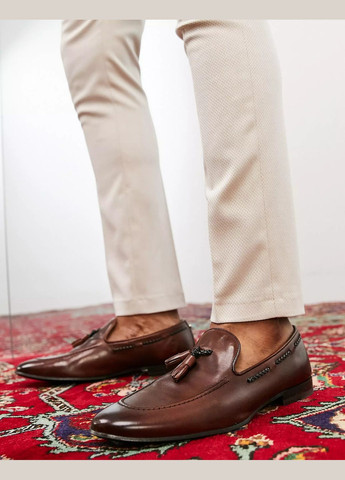 Классические, Праздничные коричневые мужские английские туфли Noak без шнурков