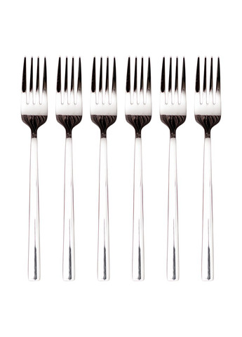 Набір столових виделок 6 штук з нержавіючої сталі 20.5 (см) Срібло HP-8-23 Ding Lanfang (370974484)