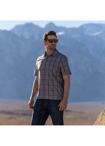 Сорочка тактична Nate Short Sleeve Shirt Mortar Plaid 5.11 Tactical (350878394)