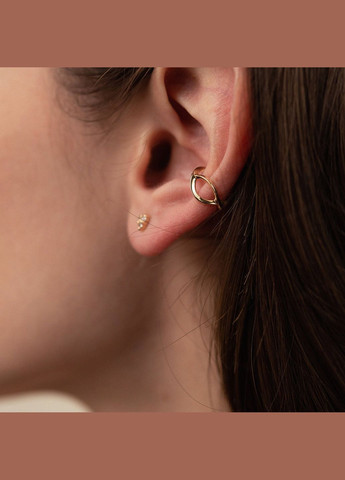 Золоті сережки - пусети Трикутники з фіанітами с07700 Oniks (264644414)