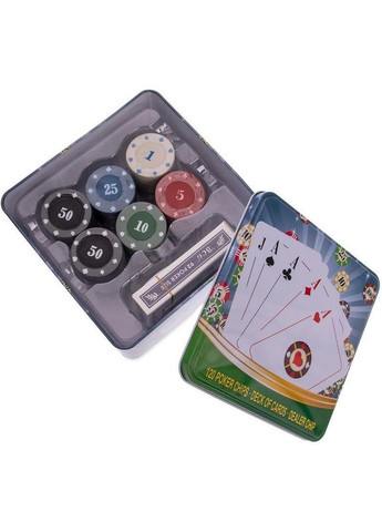 Набор для покера в металлической коробке IG-6893 120 фишек SP-Sport (323217157)