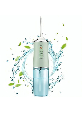 Комплект іригатор акумуляторний з насадками 2 штуки зубною електрощіткою зі змінними щітками 3 штуки (480049-Prob) Блакитний Unbranded (328799870)