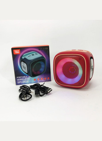 Портативная Bluetooth колонка TG359 7W с RGB подсветкой, Громкая блютузная колонка. Цвет: корасный No Brand (359475195)
