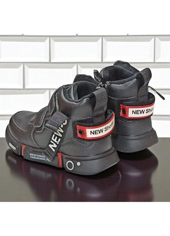 Демісезонні ортопедичні черевики для хлопчика, осінні хайтопи на липучках, утеплені демі черевики на флісі Клібі Clibee (365697441)
