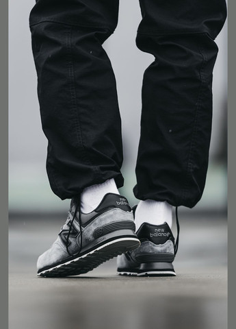 Серые всесезонные кроссовки мужские new balance 574 grey | нью беланс 574 серые No Brand